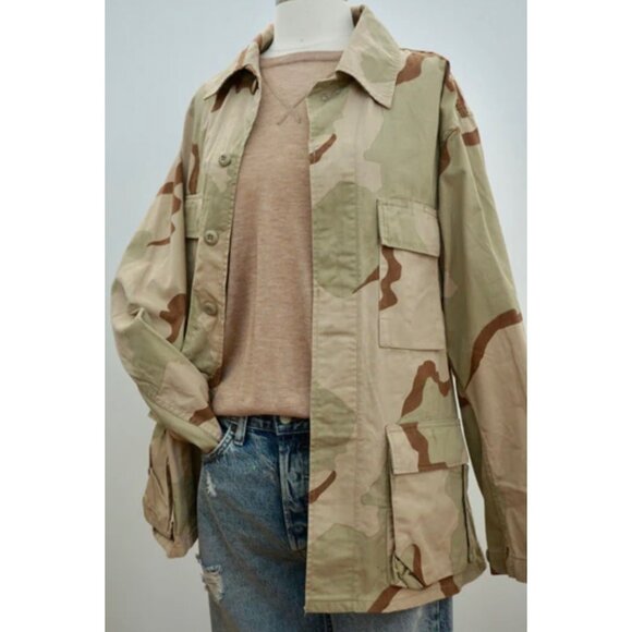Vintage US Army Desert Camo Jacket Size Medium Rip Stop Fabric - Picture 11 of 15